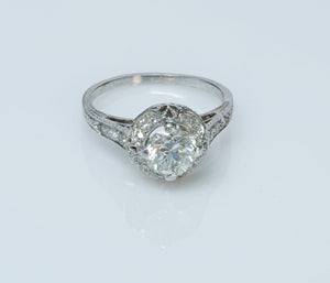 Old European Cut Diamond Engagement Ring