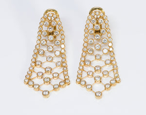 Vintage Diamond Gold Lace Flexible Earrings