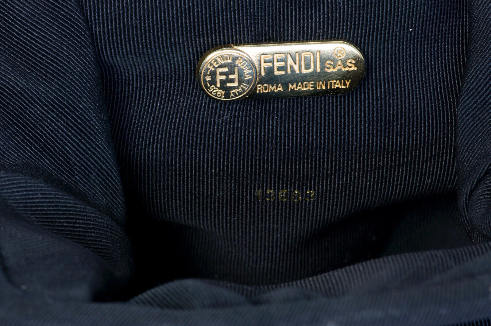 Vintage FENDI Pasta Style Black Satin Lacquered Basket Double Handle Mini Bag