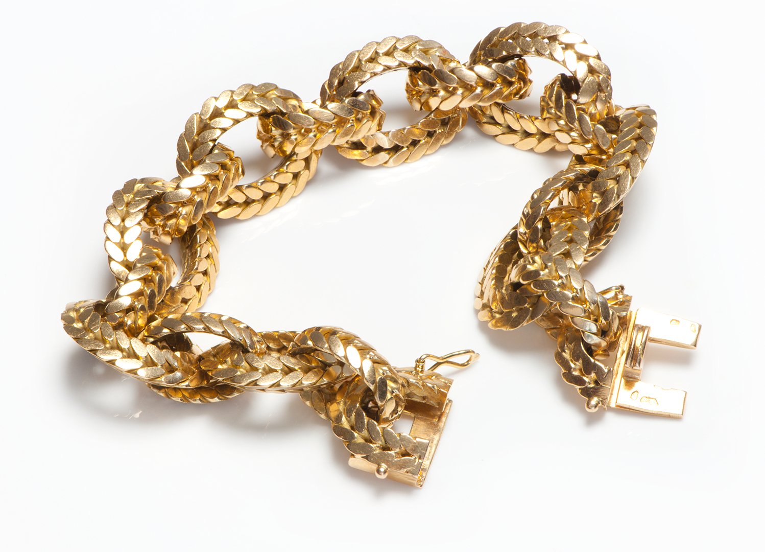 Vintage Fred Paris 18K Gold Link Bracelet