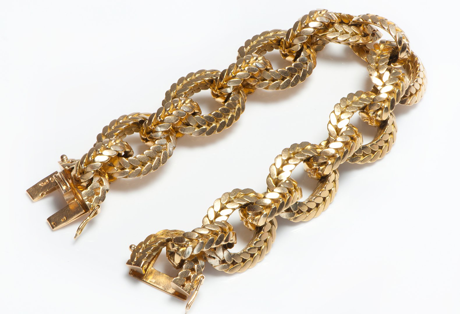 Vintage Fred Paris 18K Gold Link Bracelet