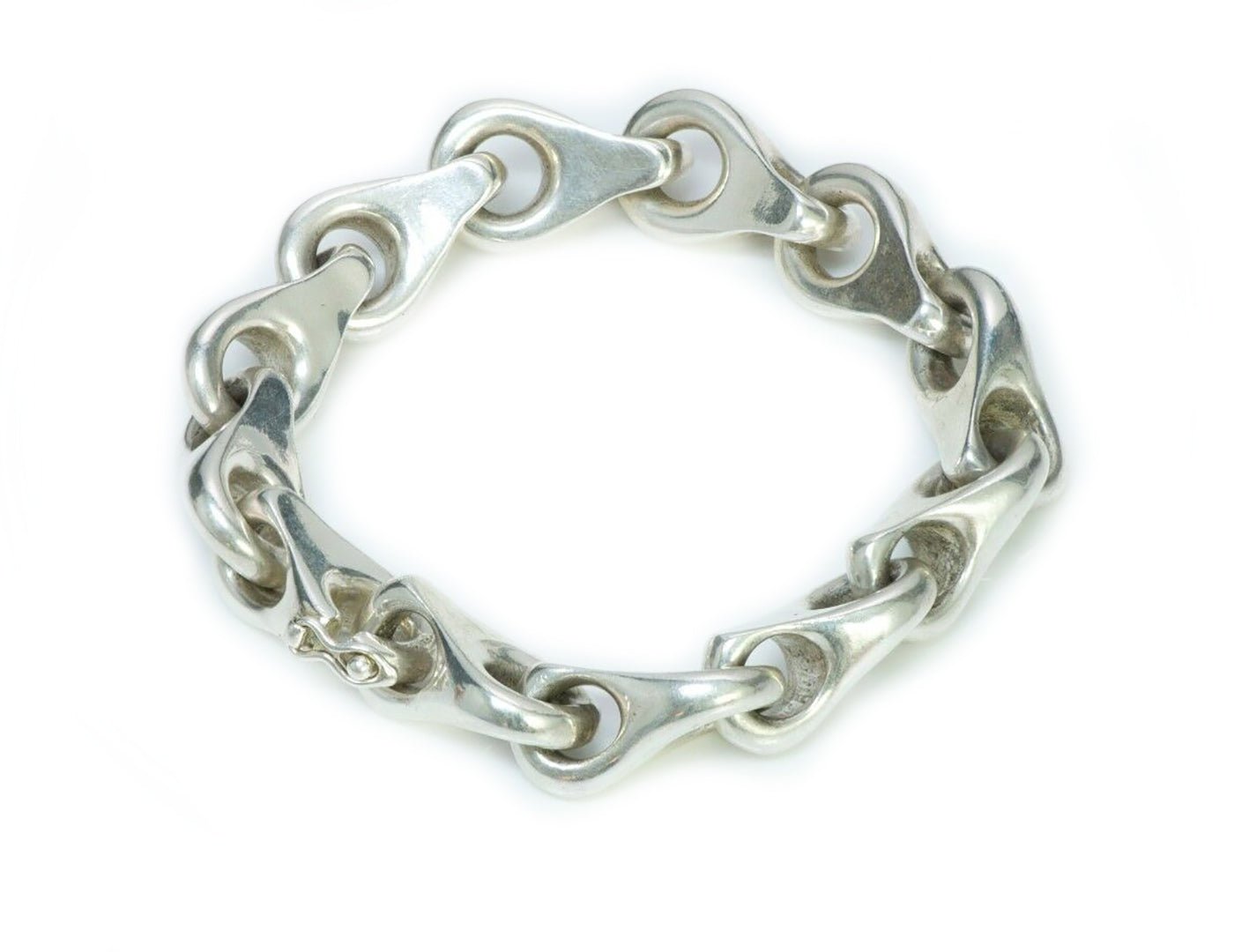 Vintage French Silver Link Chain Bracelet