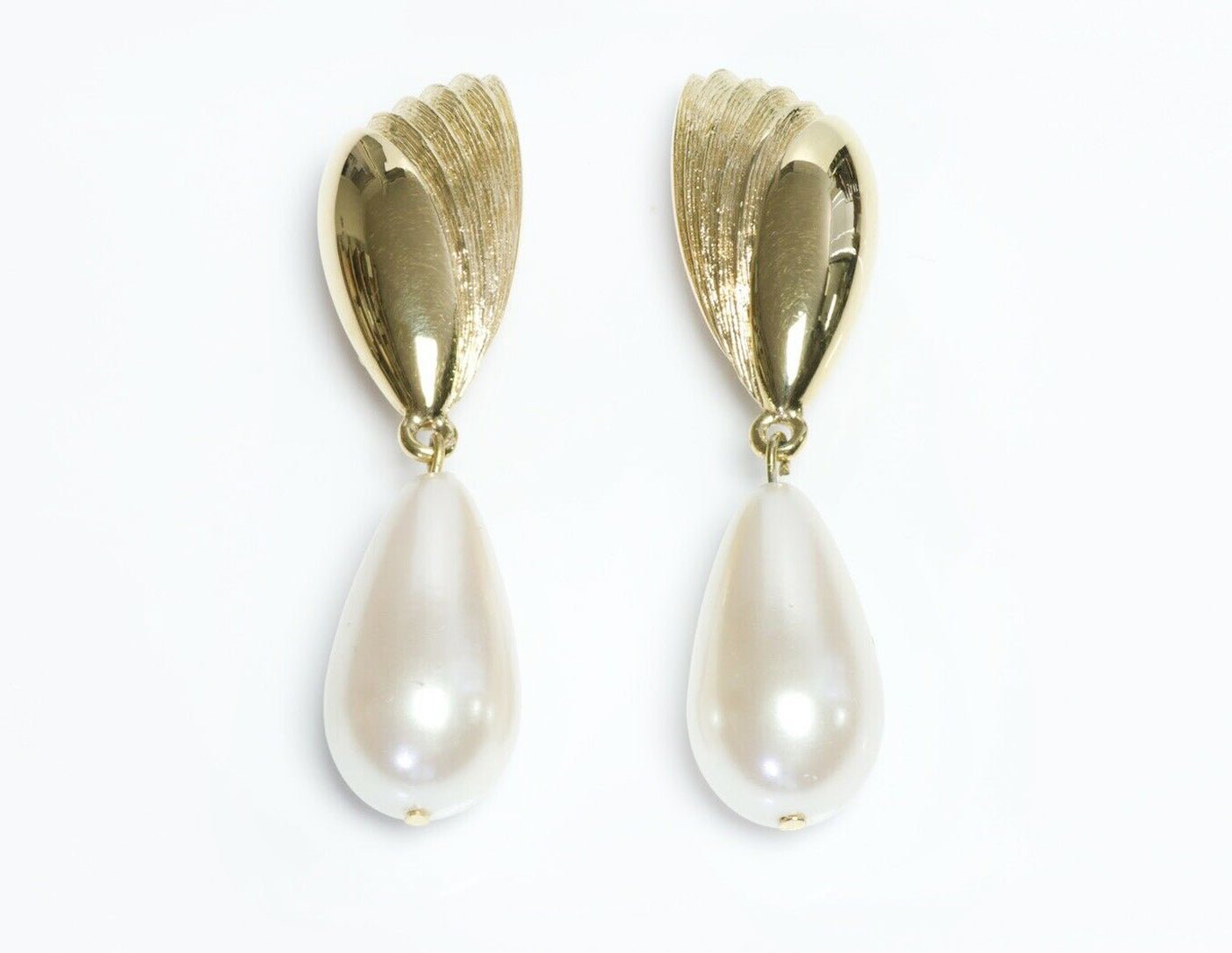 Vintage GIVENCHY Paris Long Pearl Drop Earrings