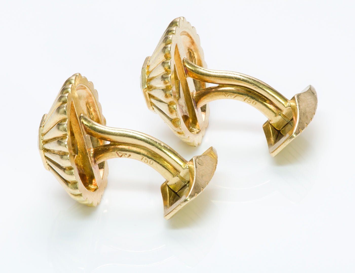 Vintage Gold Fancy Cut Diamond Cufflinks