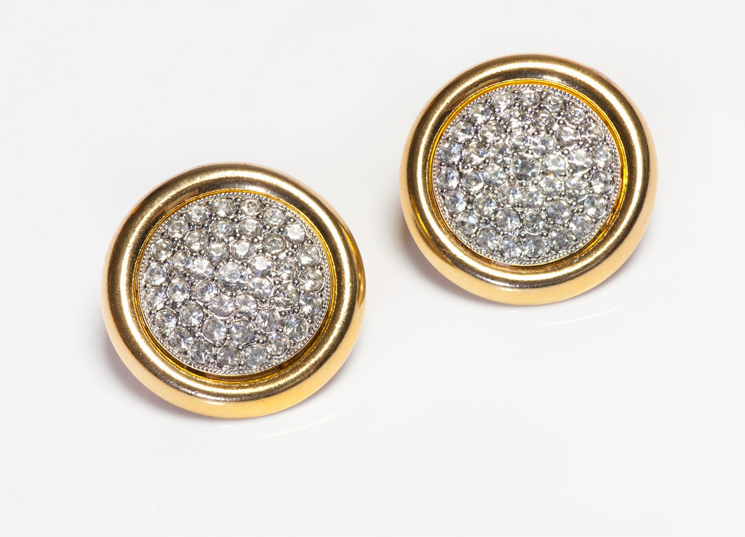 Vintage Gold Plated Crystal Earrings