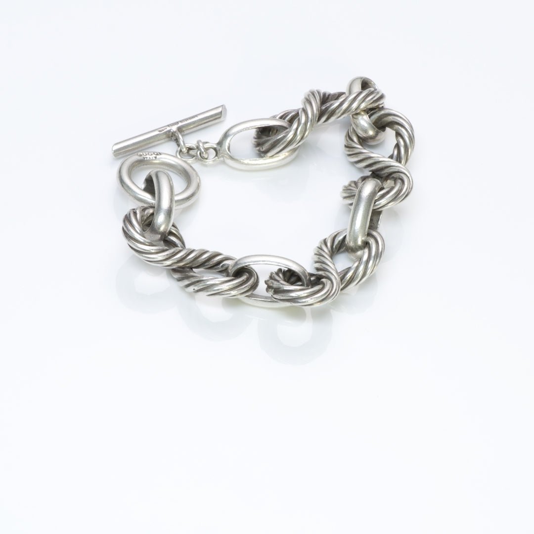 Vintage Gucci Sterling Silver Bracelet
