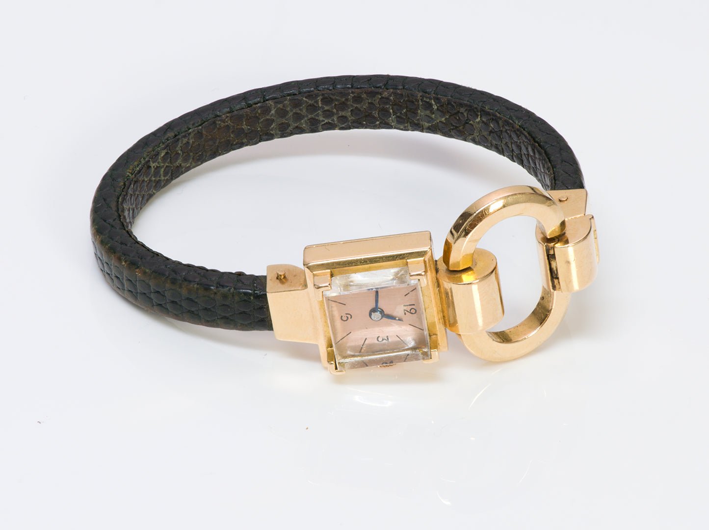 Vintage Hermes Universal Geneve Gold Watch