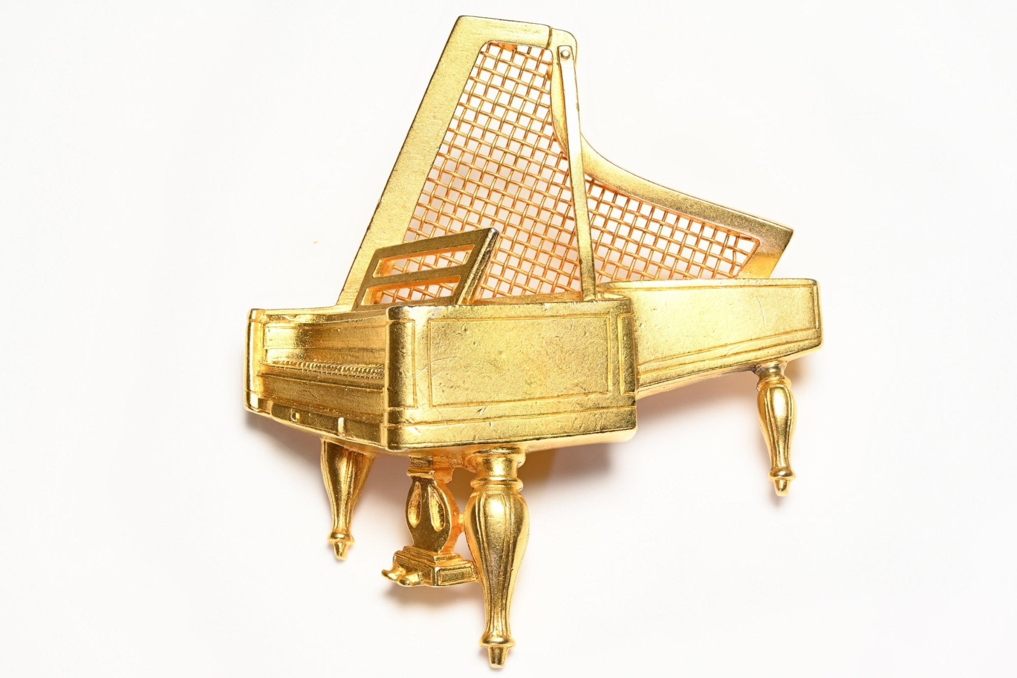 Vintage Karl Lagerfeld Paris Gold Plated Piano Brooch