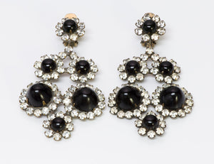 Vintage Kenneth Jay Lane KJL Cabochon Crystal Earrings