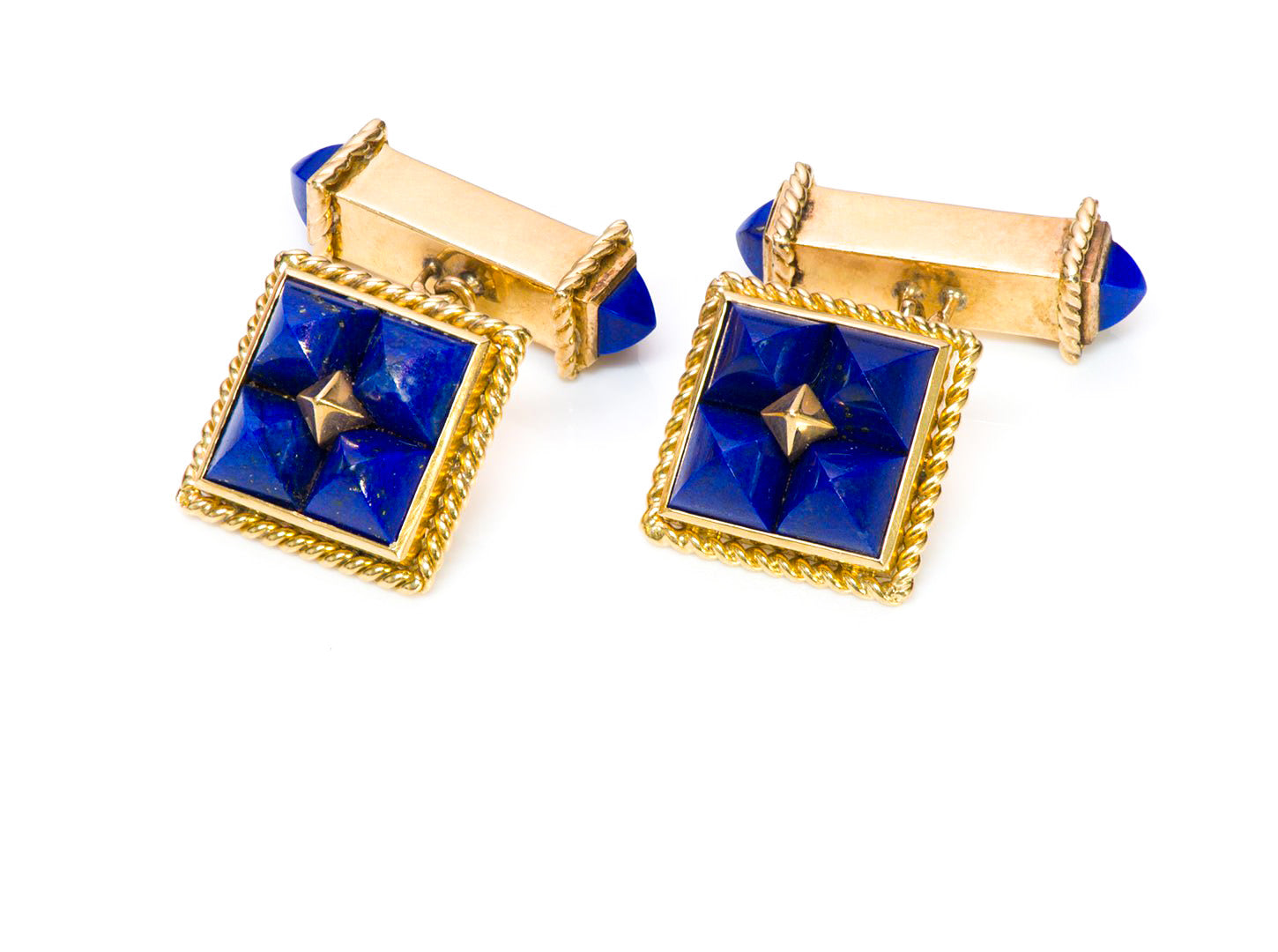Marchak 18K Gold Lapis Cufflinks