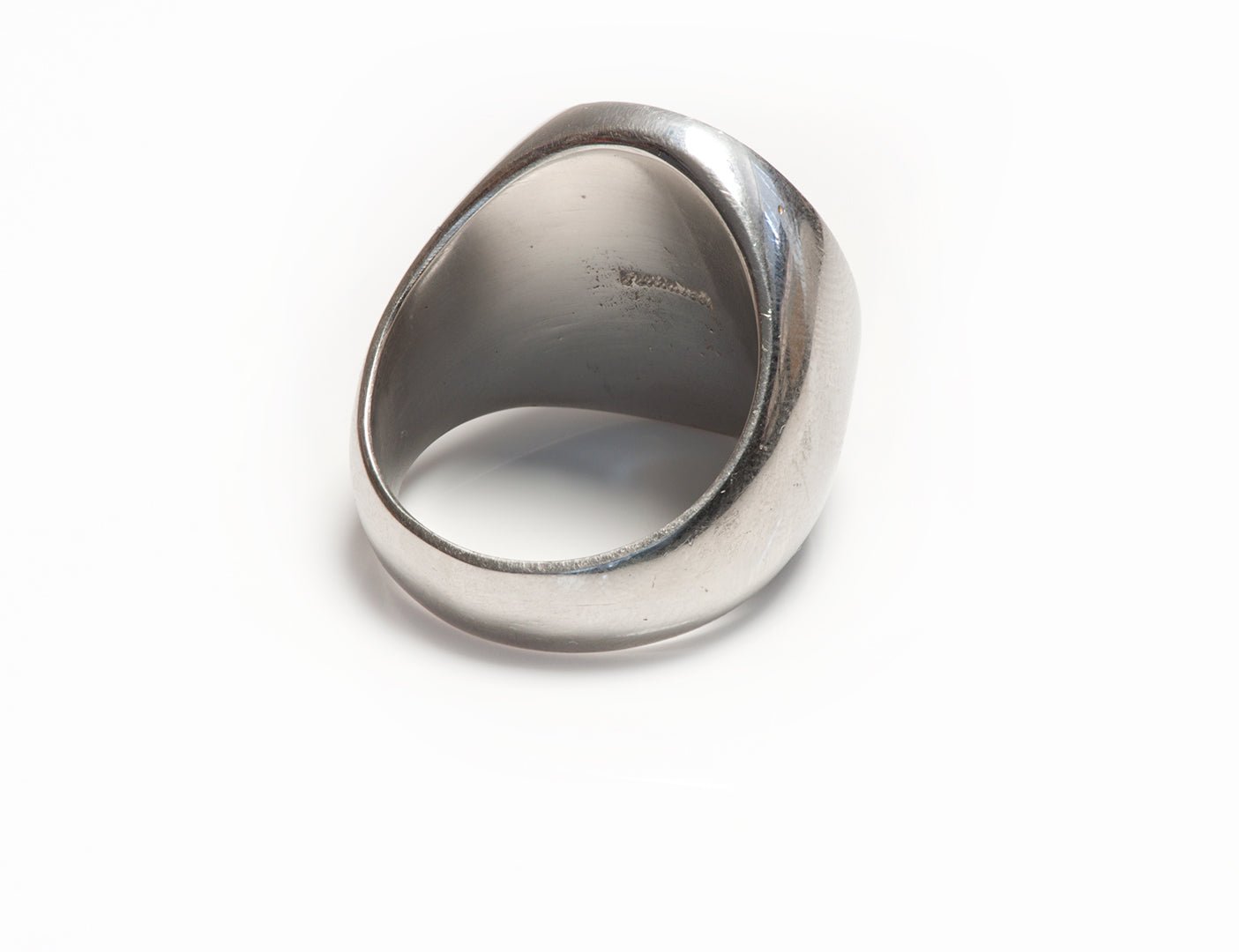 Vintage Men's Platinum Crest Signet Ring