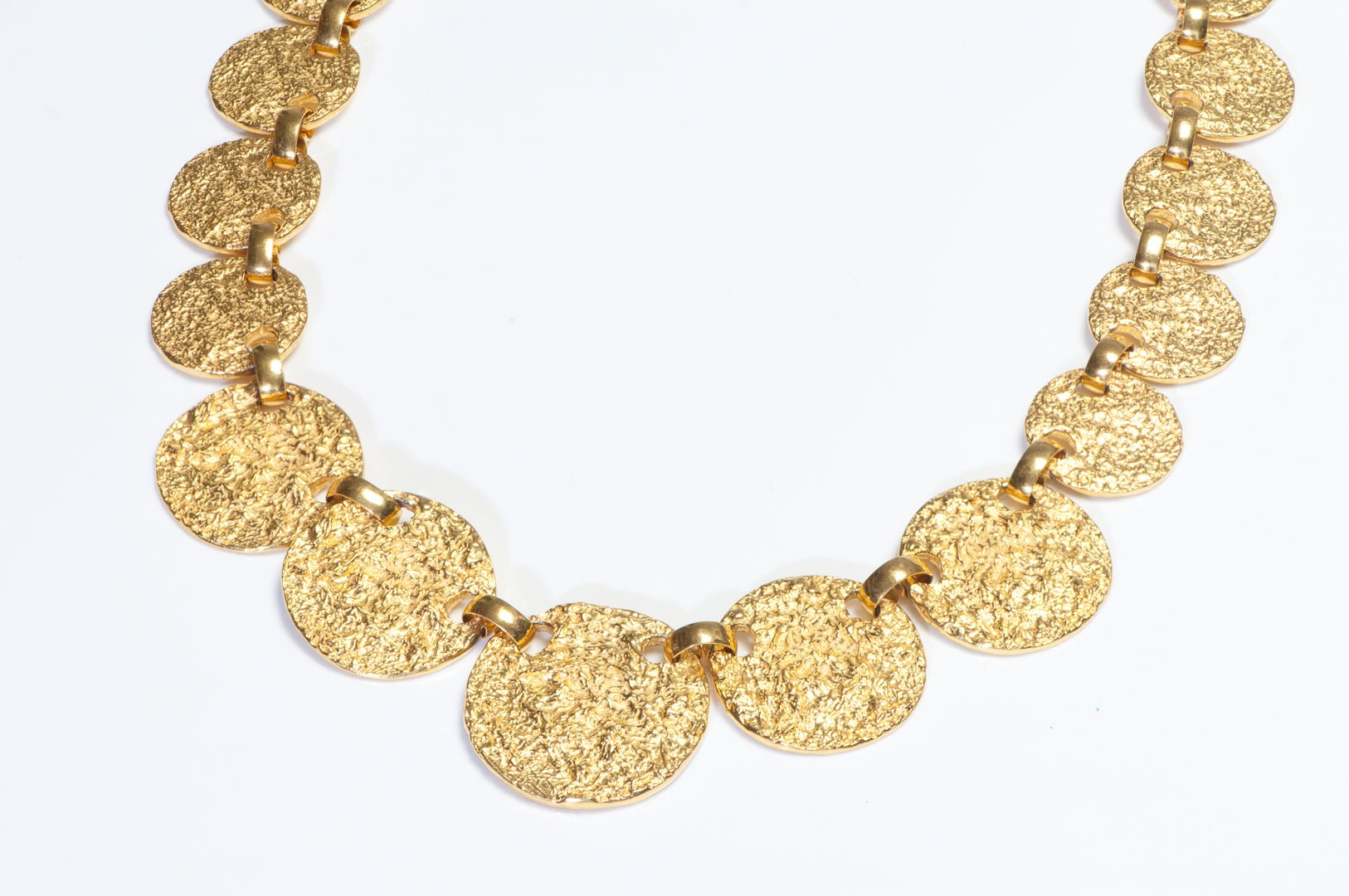 Vintage Mimi di N Gold Plated Hammered Coin Necklace
