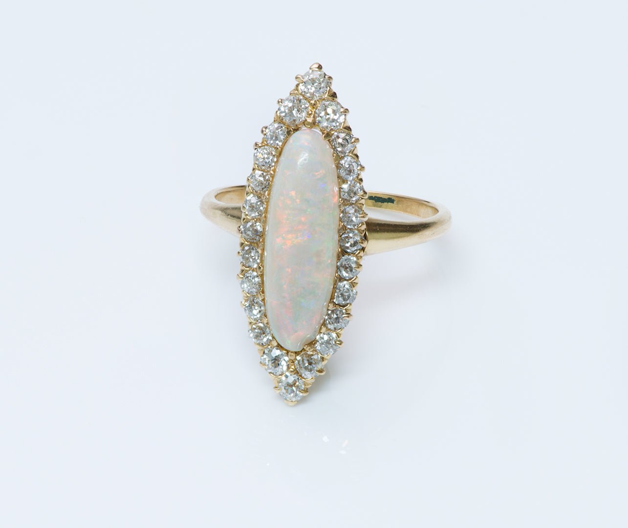 Vintage Opal Diamond Gold Ring