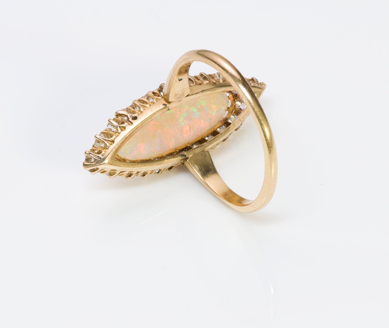 Vintage Opal Diamond Gold Ring