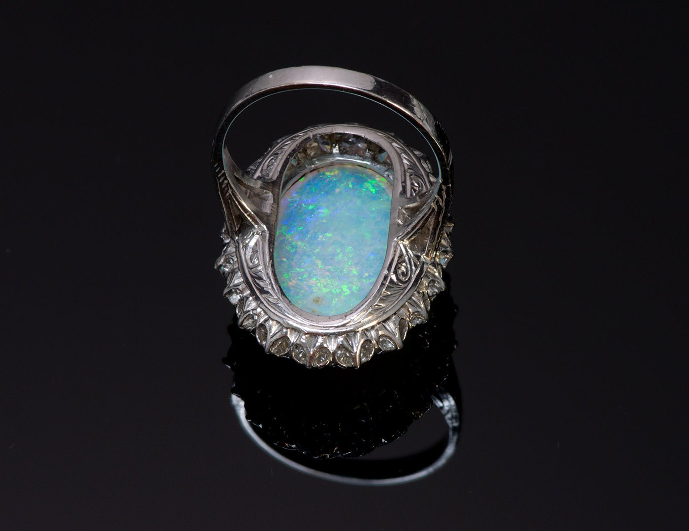 Vintage Opal Diamond Ring