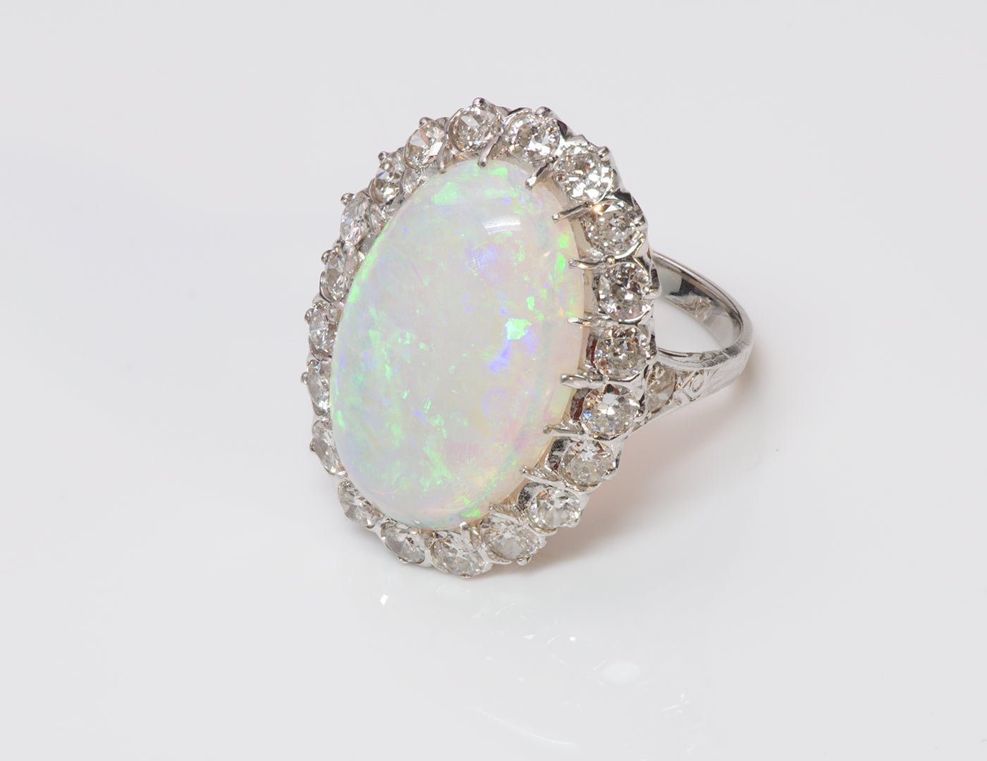 Vintage Opal Diamond Ring