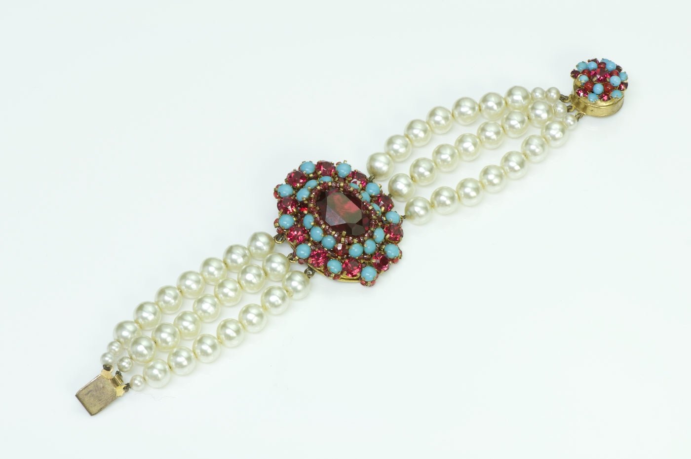 Vintage Pearl Crystal Bracelet