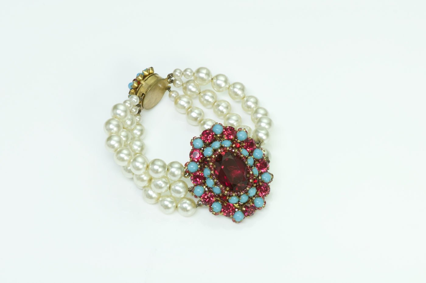 Vintage Pearl Crystal Bracelet