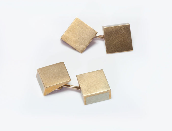 The Clear Stud Cufflink in Platinum