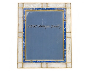 Vintage Rock Crystal Sodalite Large Picture Frame