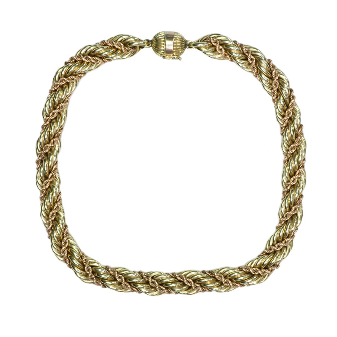 Vintage Rope Gold Necklace