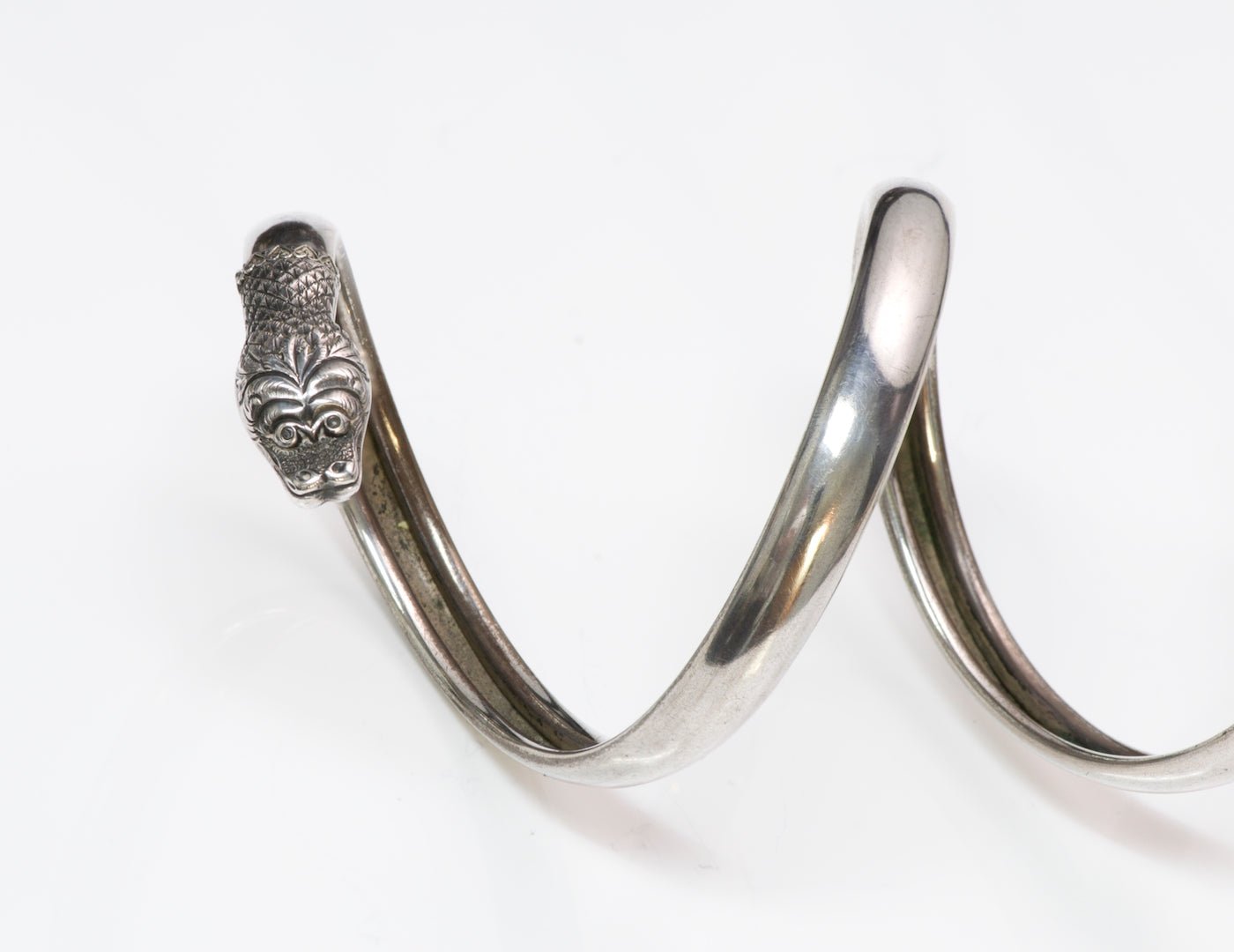 Vintage Silver Snake Arm Bracelet