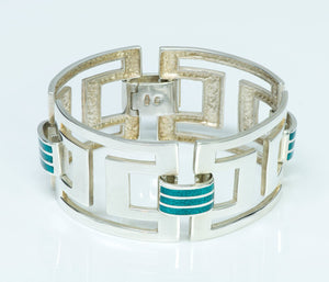 Vintage Sterling Silver Enamel Bracelet