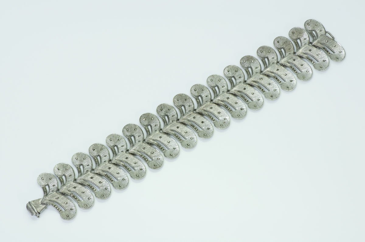 Vintage Theodor Fahrner Sterling Silver Marcasite Bracelet