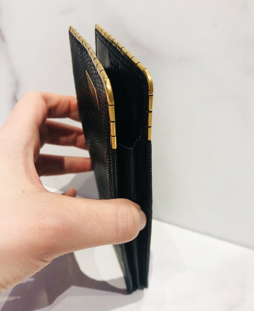 Vintage Tiffany & Co Black Lizard 18K Gold Corners Eyeglasses Phone Case Vintage Tiffany & Co Black Lizard 18K Gold Corners Eyeglasses Phone Case