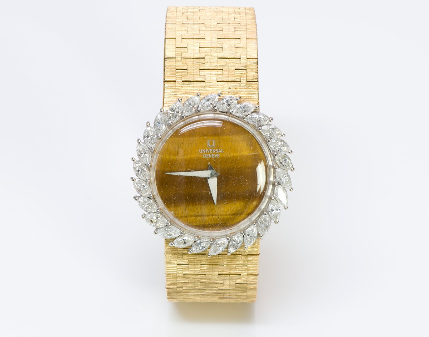 Vintage Universal Geneve 18K Gold Ladies Diamond Watch