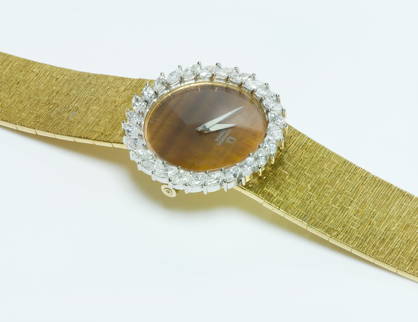 Vintage Universal Geneve 18K Gold Ladies Diamond Watch