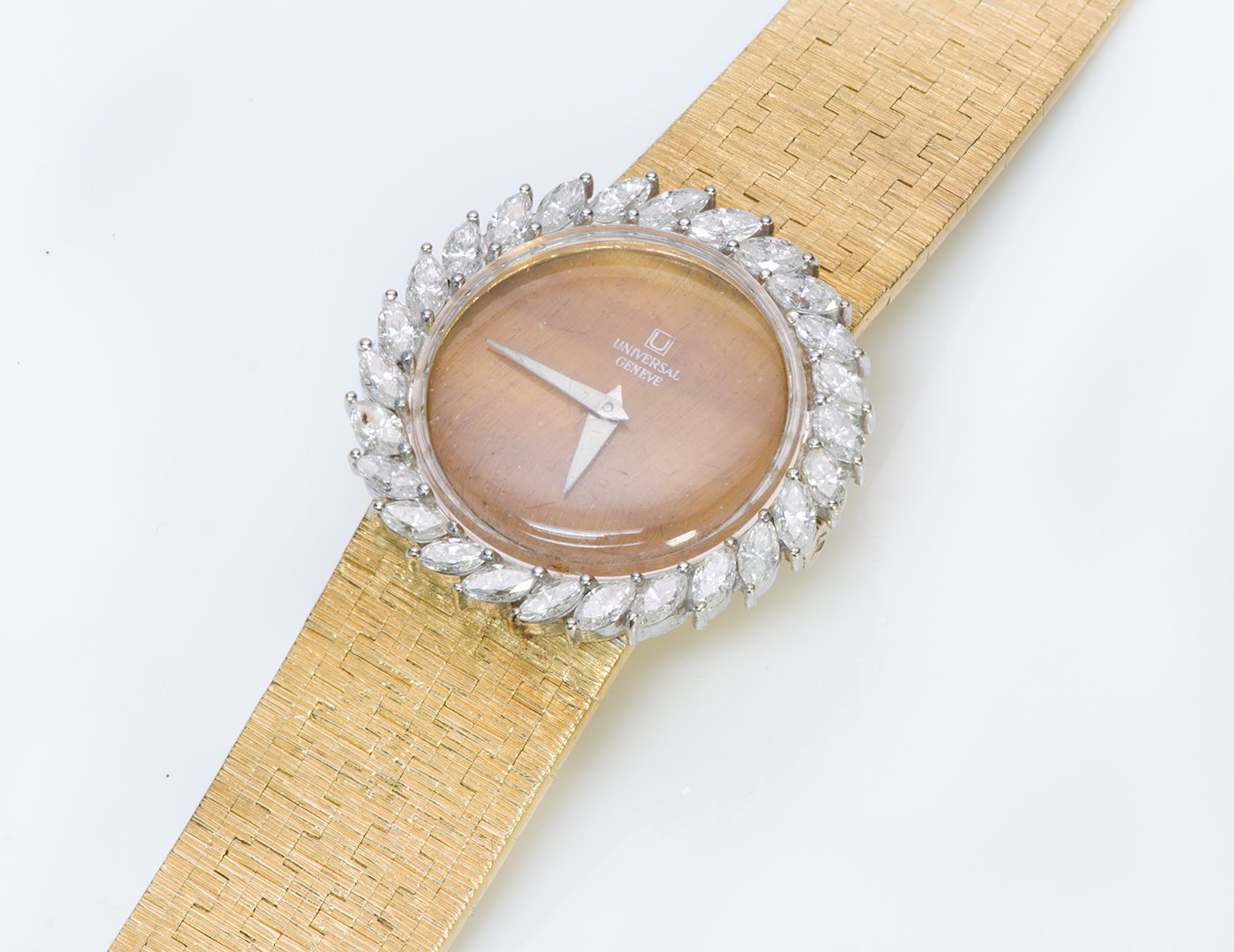 Vintage Universal Geneve 18K Gold Ladies Diamond Watch