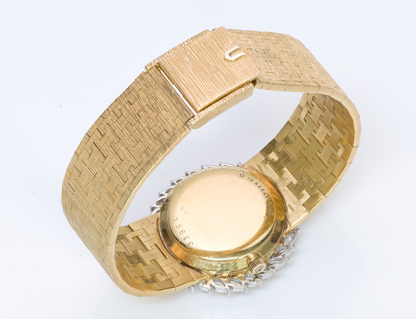 Vintage Universal Geneve 18K Gold Ladies Diamond Watch