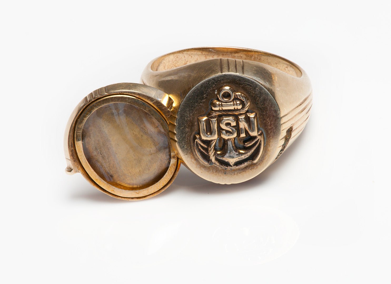 Vintage USN United States Navy Ring Gold Men's Ring