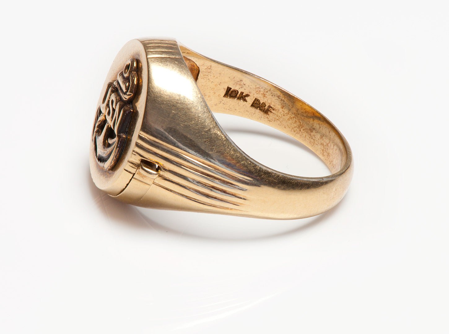 Vintage USN United States Navy Ring Gold Men's Ring