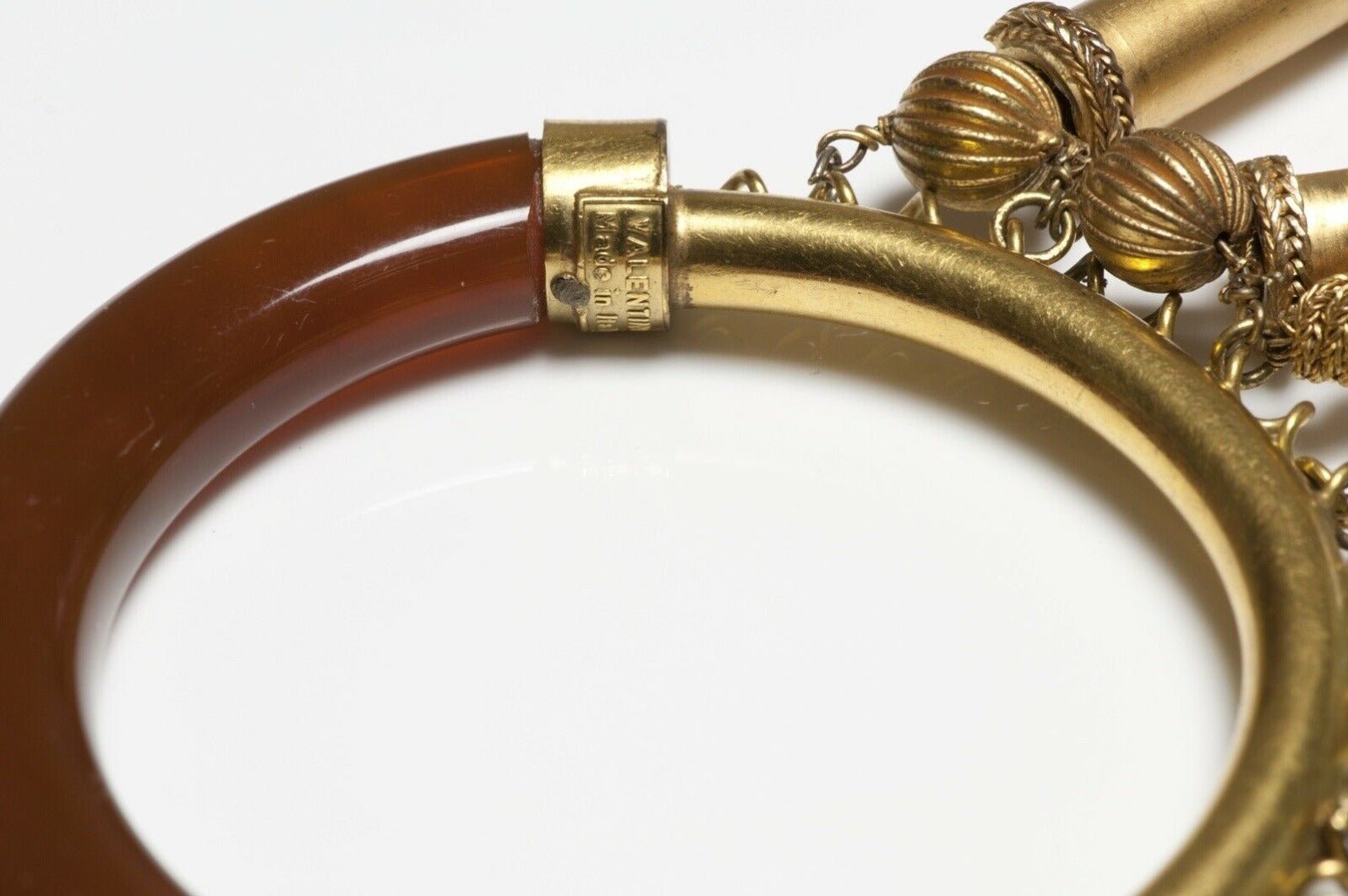 Vintage VALENTINO Garavani Sea Shell Tassel Charm Bracelet