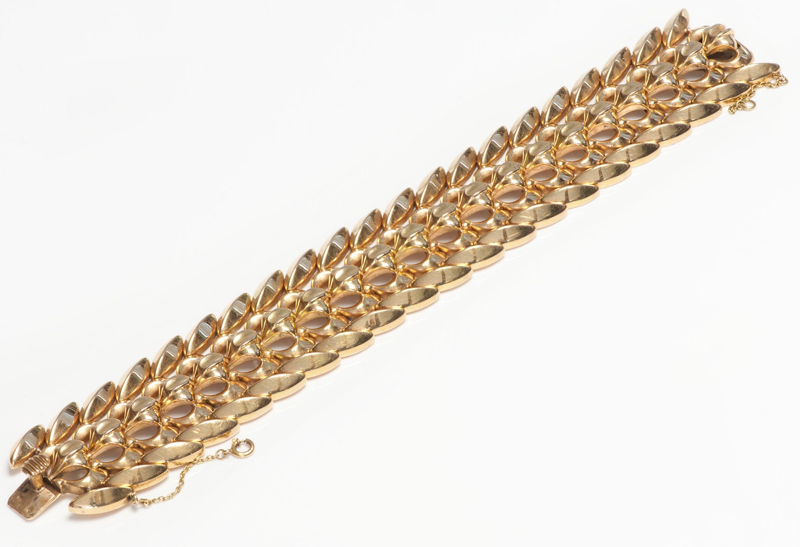 Vintage Wide 18K Yellow Gold Bracelet