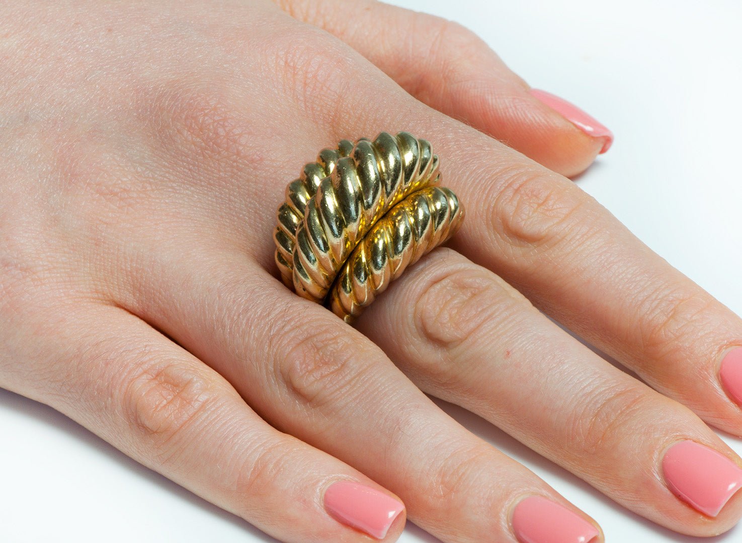 Vintage Yellow Gold Dome Ring