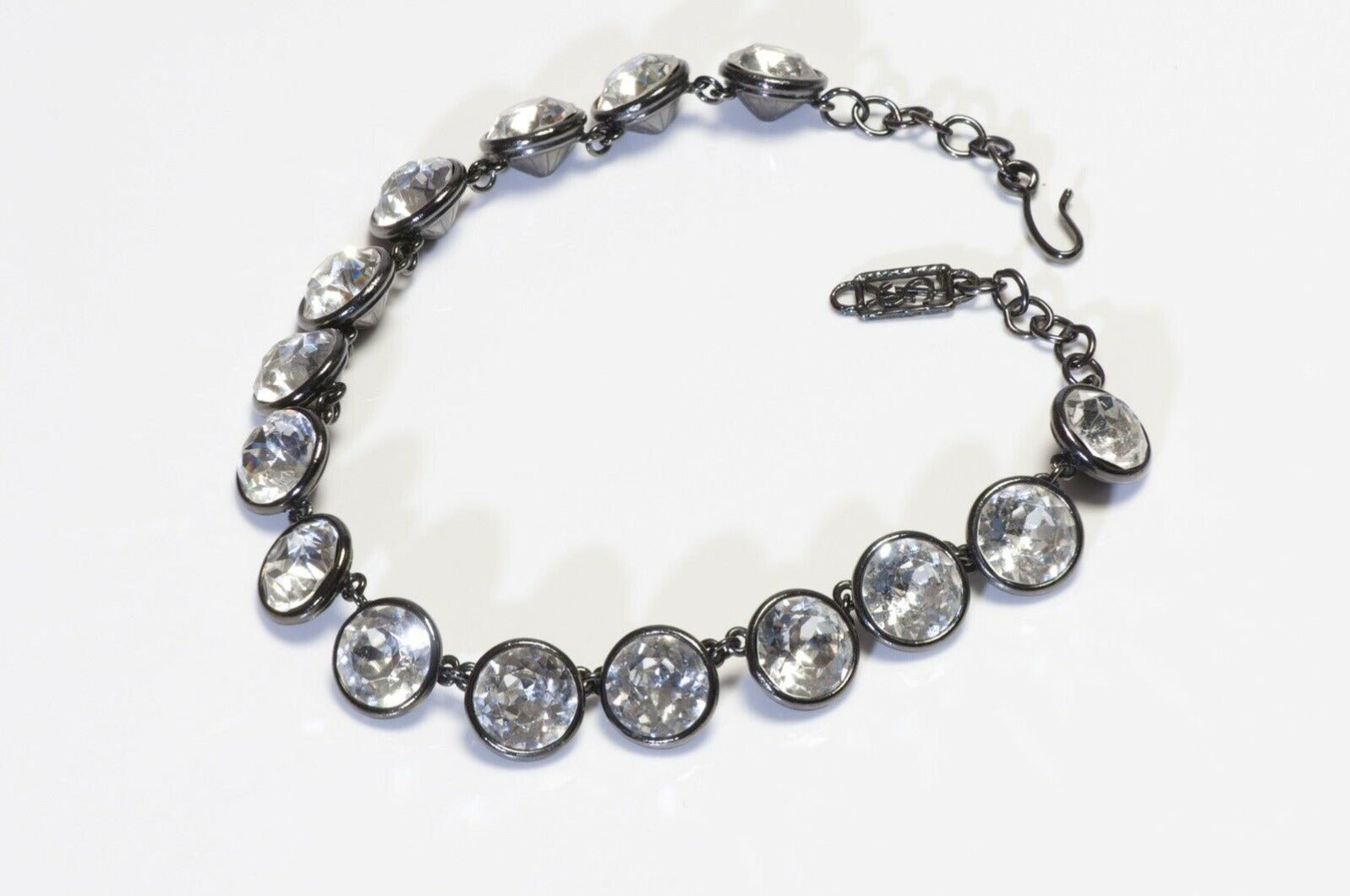 Vintage Yves Saint Laurent Crystal Riviere Necklace