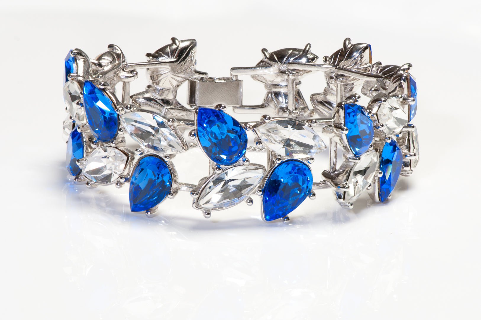 Vintage Yves Saint Laurent Paris Blue Crystal Bracelet