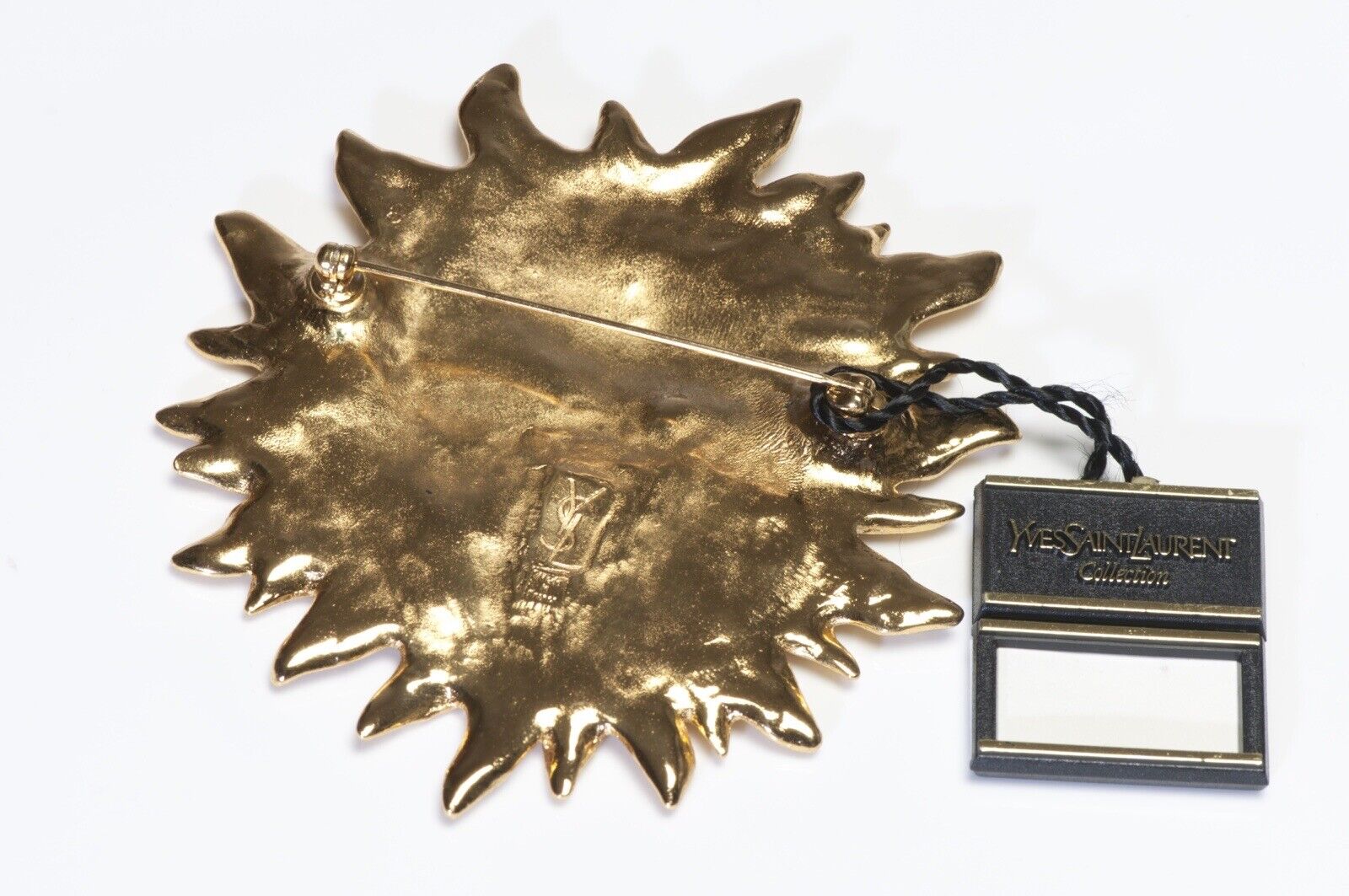 Vintage Yves Saint Laurent Robert Goossens Gold Plated Sun Brooch