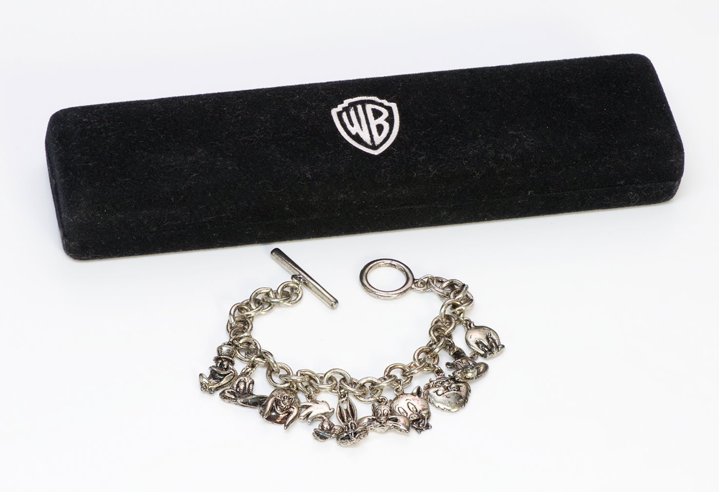 Warner Brothers Sterling 10 Charm Bracelet