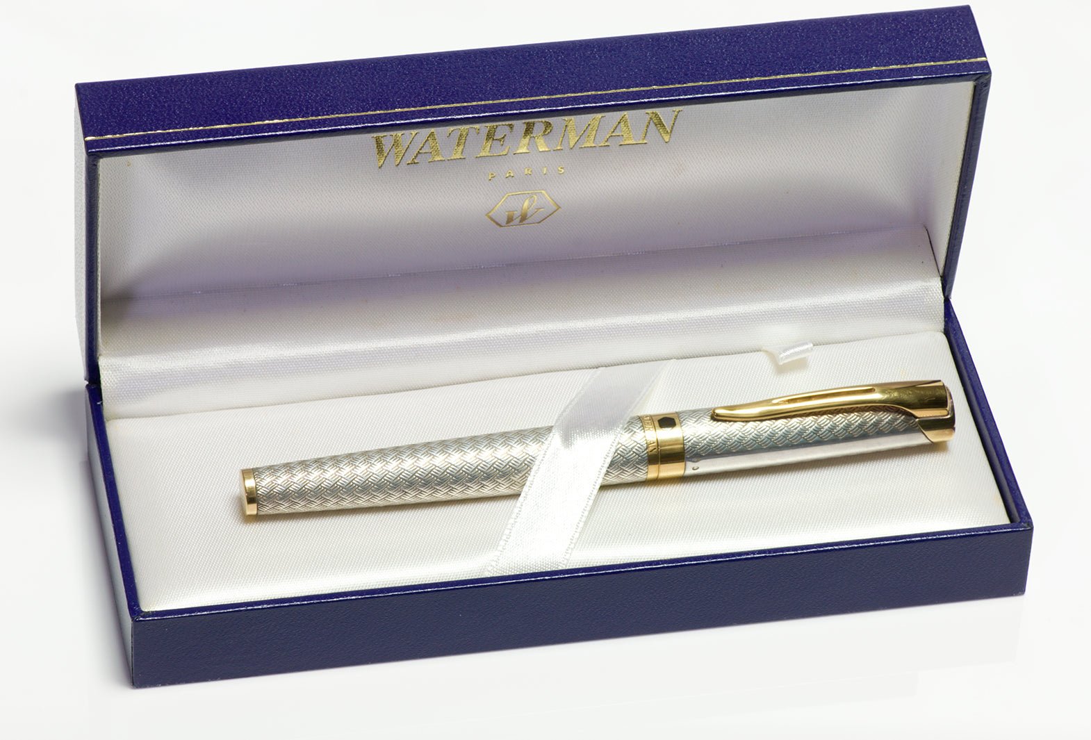 Waterman Paris L`etalon Sterling Silver & Gold Rollerball Pen