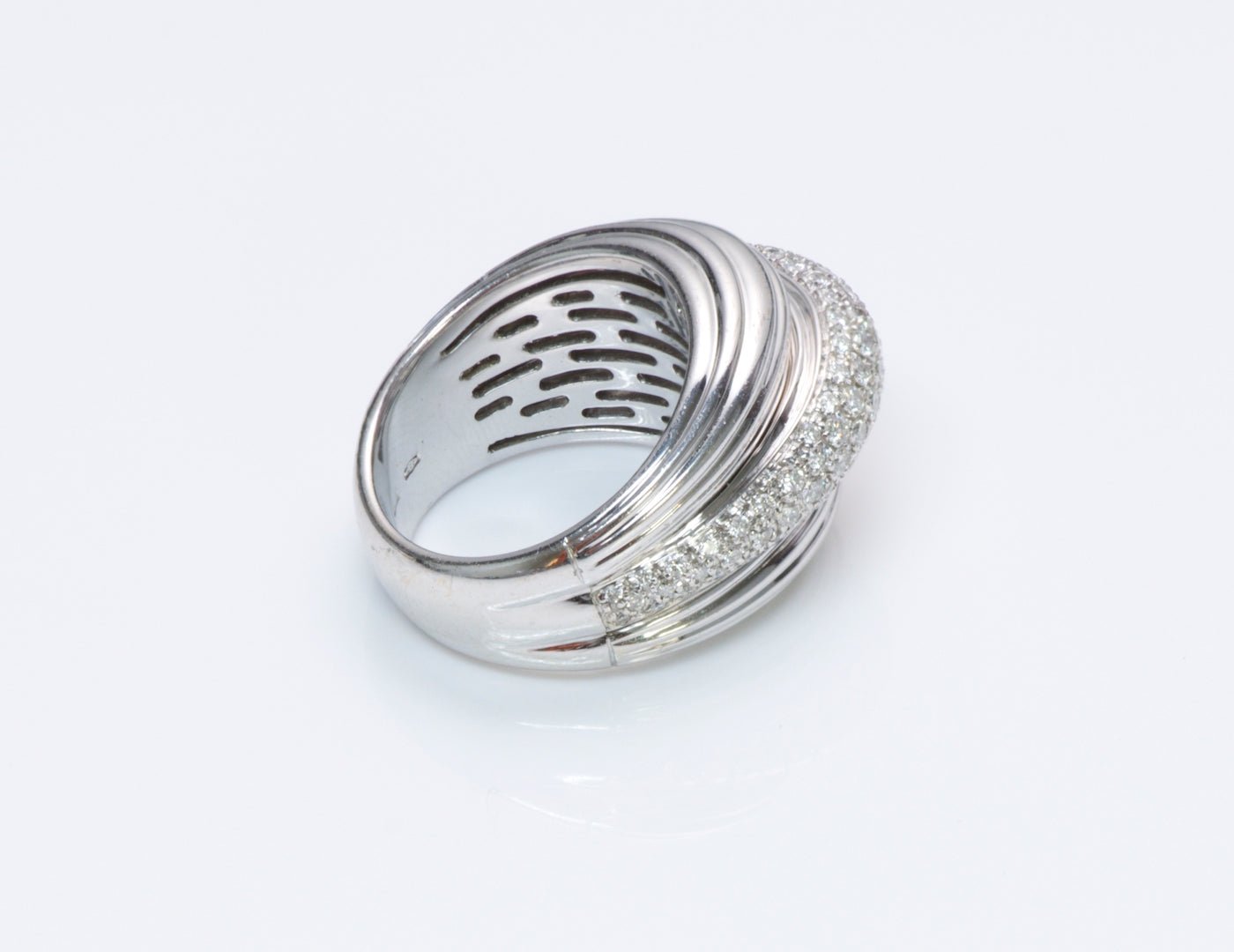 White Gold Pave Diamond Ring