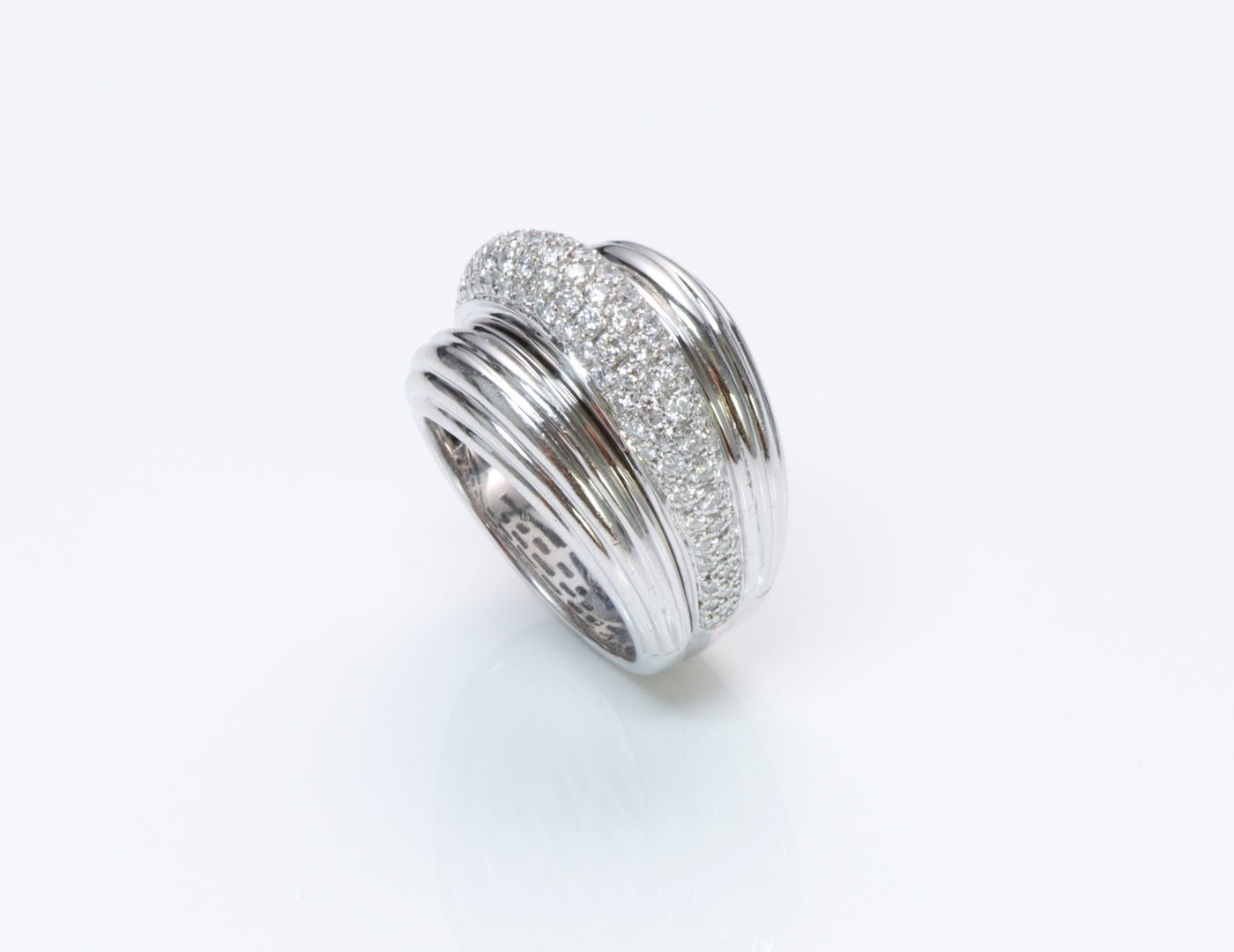 White Gold Pave Diamond Ring