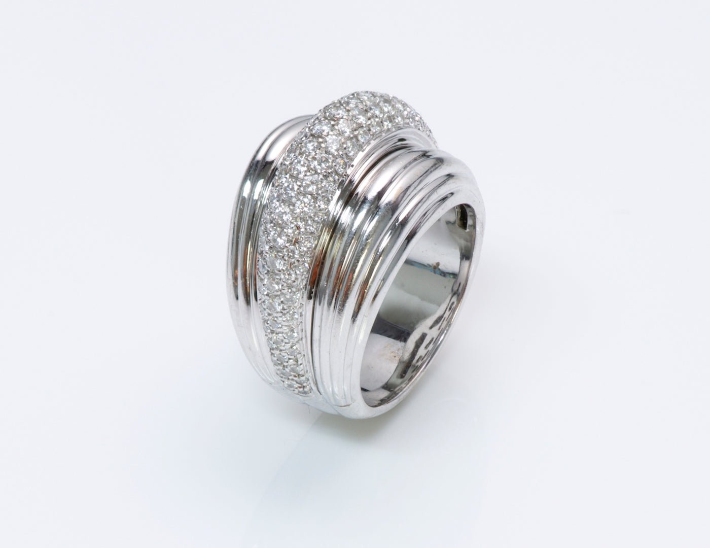 White Gold Pave Diamond Ring