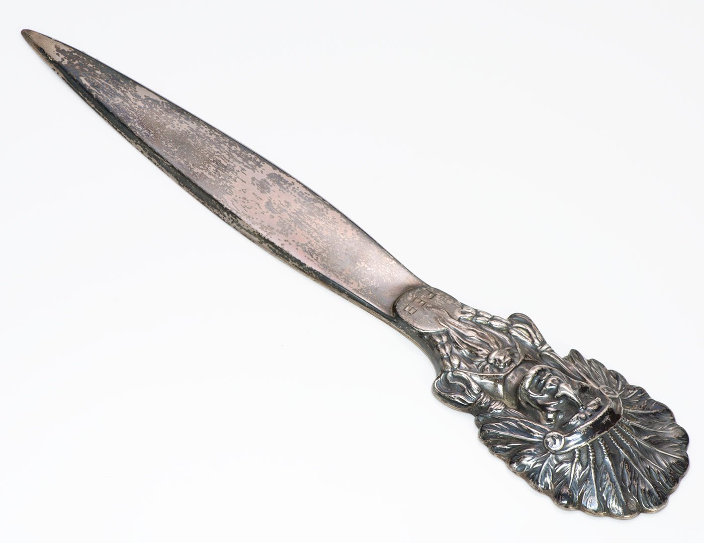 William B. Kerr American Indian Chief Silver Letter Opener