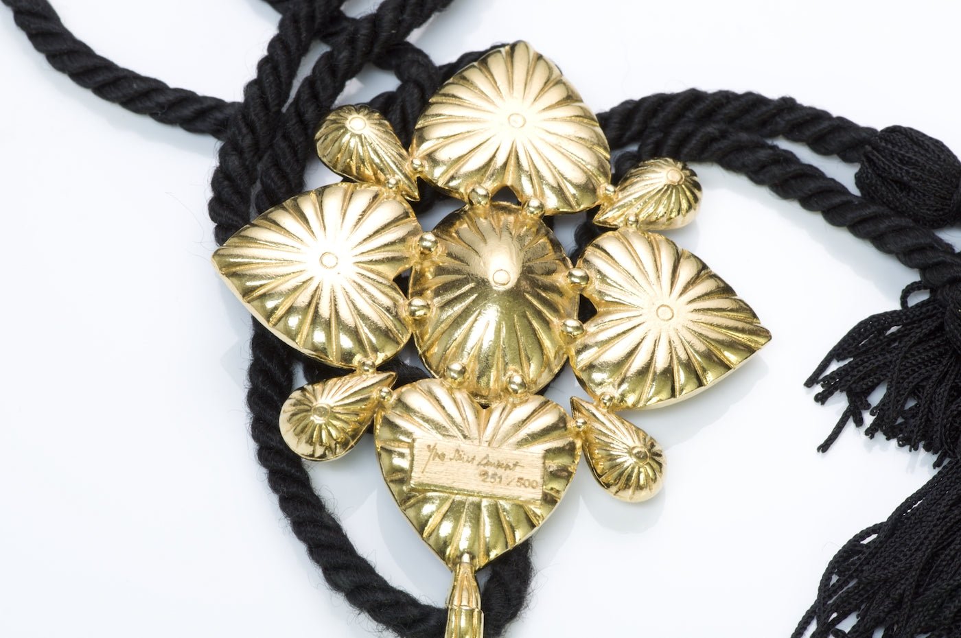 Yves Saint Laurent Enamel Heart Necklace