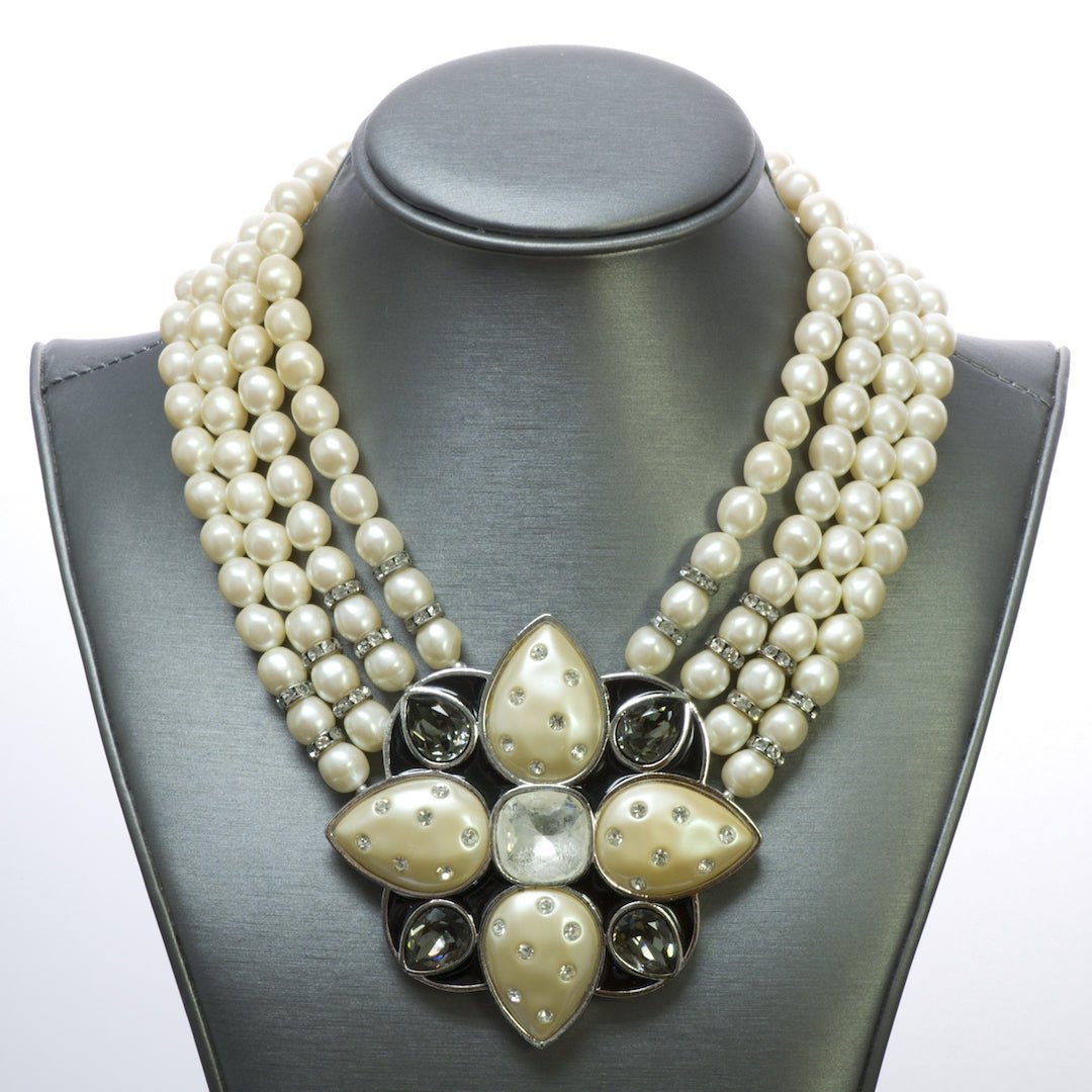Yves Saint Laurent Pearl Crystal Necklace