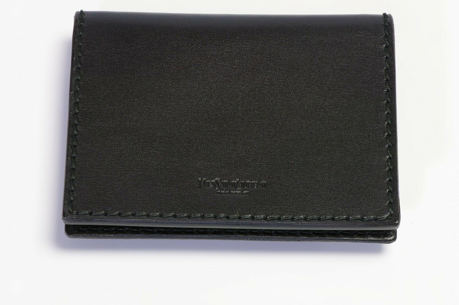 Yves Saint Laurent Tom Ford 2001 Black Leather Grommet Wallet